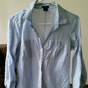 6P Ann Taylor button down long sleeve collar shirt